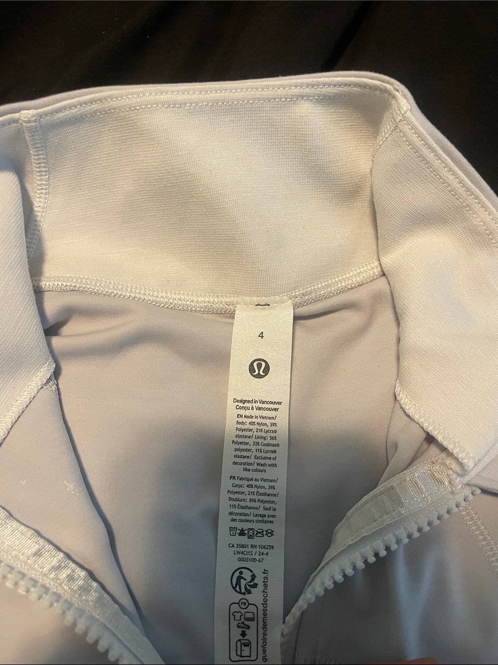 lululemon athletica White Full-Zip Utility Jacket - Picture 3 of 4